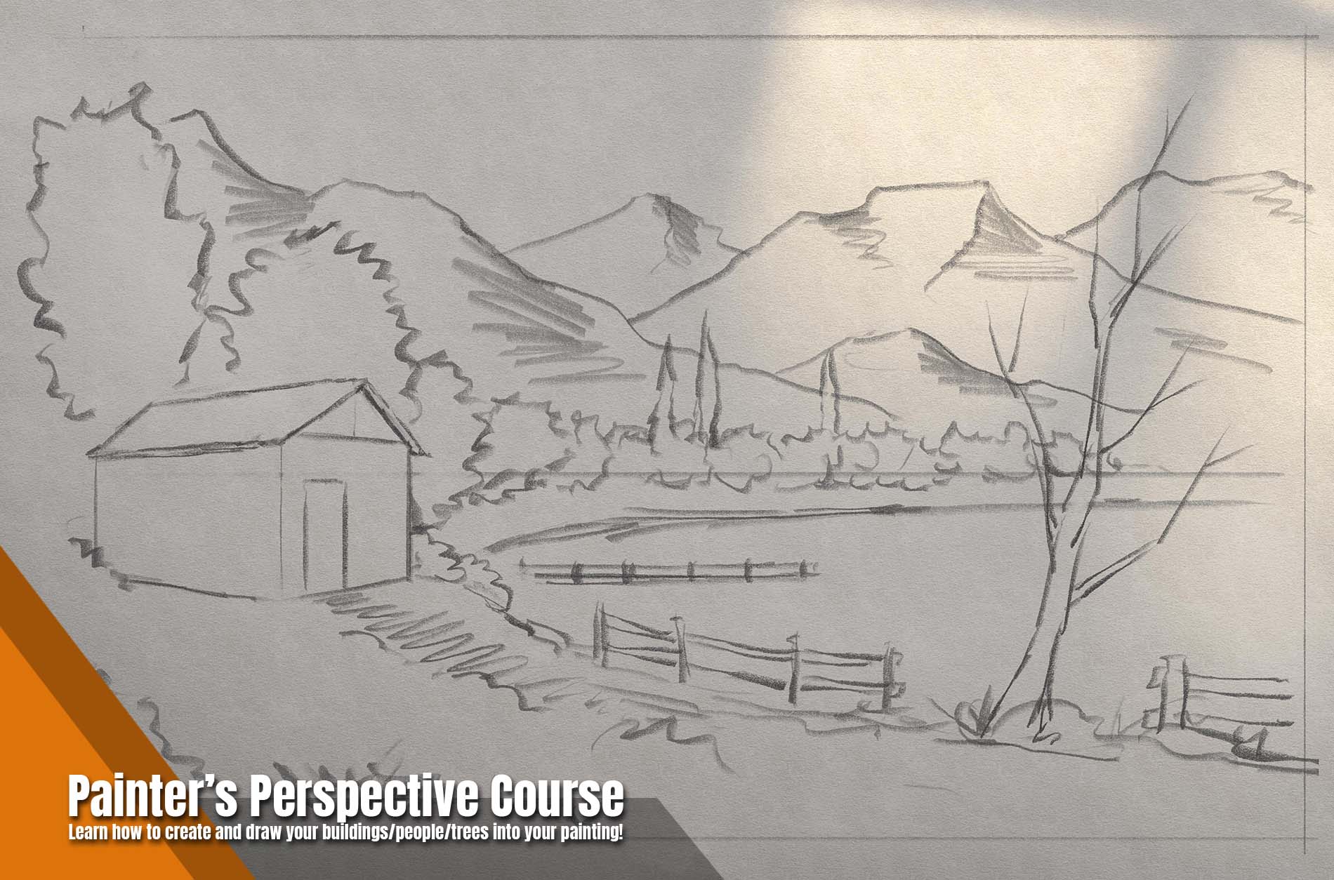 Digital Art Landscape Painting Course + Perspective Course